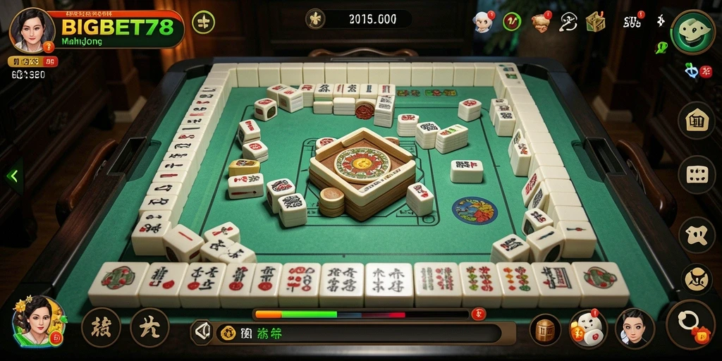 Tampilan gameplay BIGBET78 yang menarik dalam permainan Mahjong.