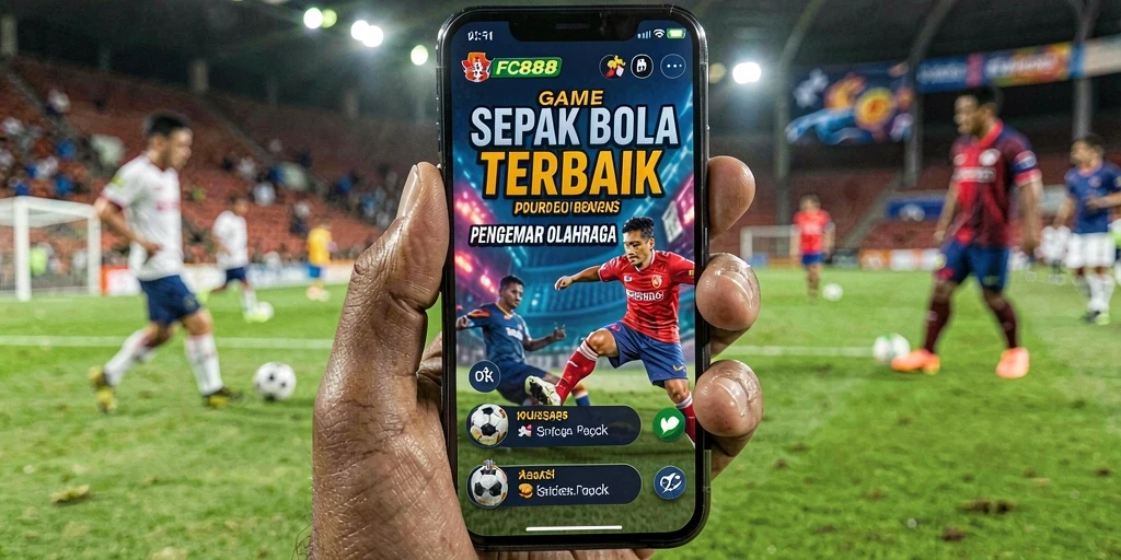 Tangkapan layar gameplay FC888 yang menampilkan aksi sepak bola seru.