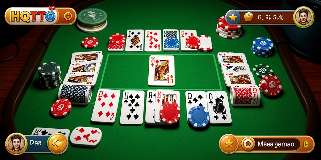 Tampilan gameplay HQTOTO yang mengasyikkan saat bermain Gaple.