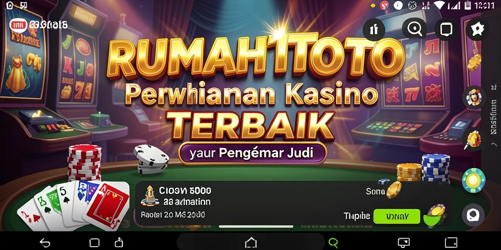 Tampilan seru gameplay RUMAHTOTO dengan fitur kasino yang menarik.
